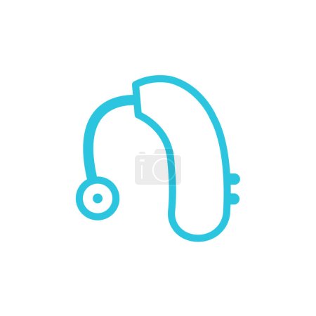 Illustration for Hearing aid icon, from blue icon set - Royalty Free Image