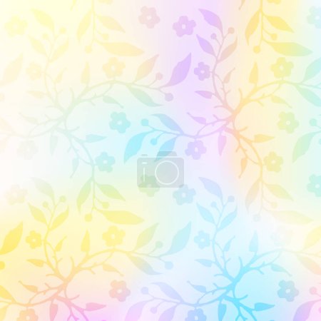 Téléchargez les illustrations : Gabarit floral coloré abstrait avec espace de copie, élément design. - en licence libre de droit