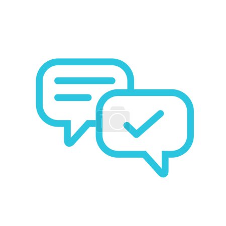 Illustration for Feedback, talk bubles. From blue icon set. - Royalty Free Image