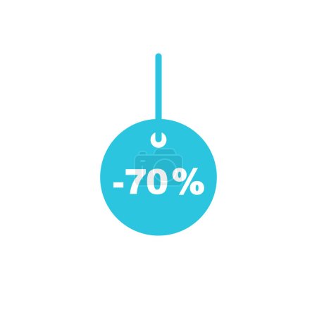 Illustration for Blue discount tag icon. From blue icon set. - Royalty Free Image