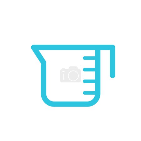 Illustration for Measuring cup. From blue icon set. - Royalty Free Image
