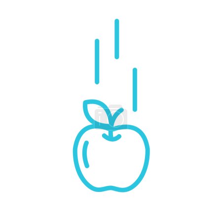 Téléchargez les illustrations : Icône Gravity Apple. Ensemble d'icônes bleues. - en licence libre de droit