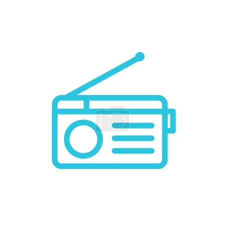 Illustration for Radio icon. From blue icon set. - Royalty Free Image