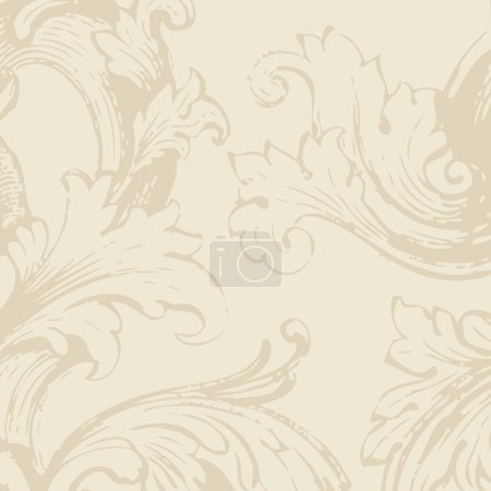 Téléchargez les illustrations : Historique motif floral fond design - en licence libre de droit