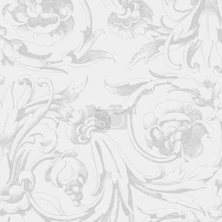 Illustration for Historical floral pattern background design - Royalty Free Image
