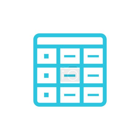 Illustration for Cells, Data table icon, from blue icon set. - Royalty Free Image