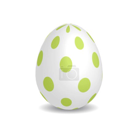 Illustration for 3D Easter egg with green dots - Royalty Free Image