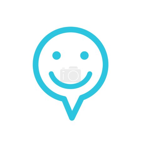 Illustration for Feedback Feeling emoji, Emotional emoticon icon. From blue icon set. - Royalty Free Image