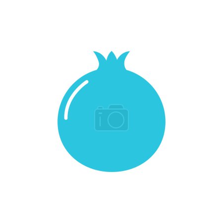 Ilustración de Icono de granada entera. Del conjunto de iconos azules. - Imagen libre de derechos