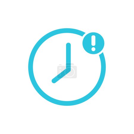 Illustration for Time delay. Brom blue icon set. - Royalty Free Image