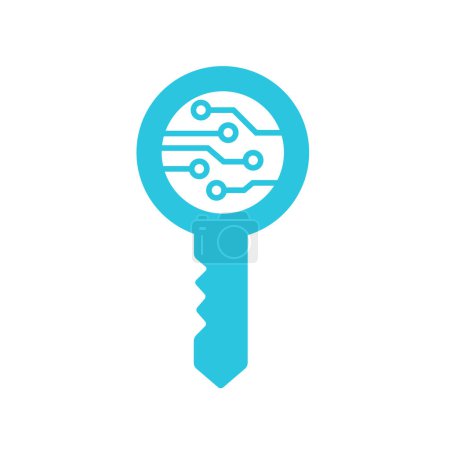 Illustration for Public key. From blue icon set. - Royalty Free Image