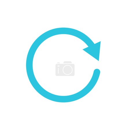 Illustration for Reload, refresh icon. Isolated on white background. From blue icon set. - Royalty Free Image