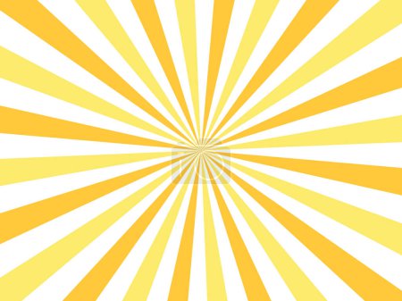 Illustration for Banner background, rays background template, sunbeam, white, orange and yellow tones - Royalty Free Image
