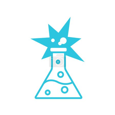 Illustration for Reaction, chemistry, science  icon on white background. From blue icon set. - Royalty Free Image