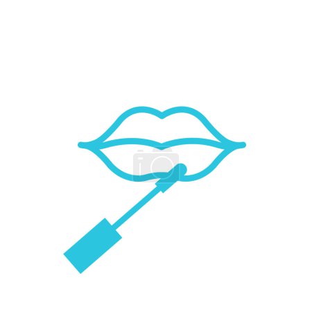 Illustration for Lips care balm icon. Isolated on white background. From blue icon set. - Royalty Free Image