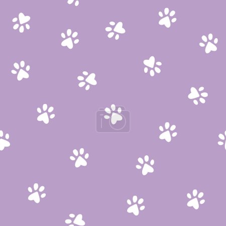 Illustration for Cat little paws seamless pattern - Royalty Free Image