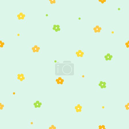 Ilustración de Inconsútil flores de primavera patrón textura fondo - Imagen libre de derechos