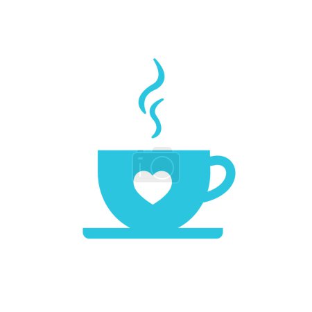 Téléchargez les illustrations : Icône tasse de café dimanche matin isolé sur fond blanc - en licence libre de droit