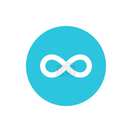 Illustration for Permanent, infinity, Unlimited, infinite, eternity icon. From blue icon set. - Royalty Free Image