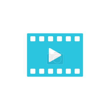 Illustration for Movie, video icon isolated on white background. - Royalty Free Image
