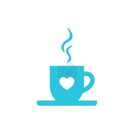 Ilustración de Macchiato taza de café icono Aislado sobre fondo blanco. Del conjunto de iconos azules. - Imagen libre de derechos