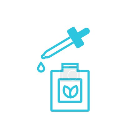 Illustration for Essence icon. Serum for Beauty treatment. Isolated on white background. From blue icon set. - Royalty Free Image