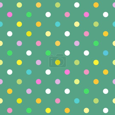 Illustration for Polka Dot pattern, colorful seamless texture - Royalty Free Image