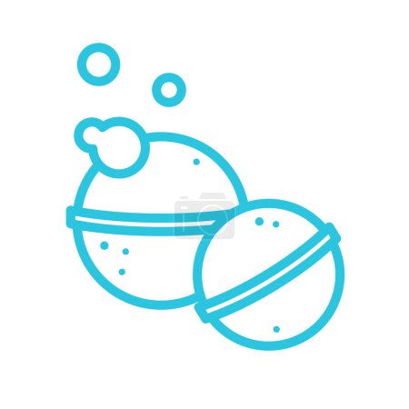 Illustration for Bath bombs icon. Isolated on white background. From blue icon set. - Royalty Free Image