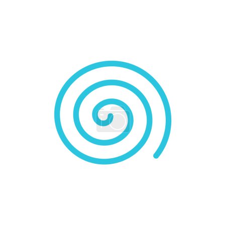 Espiral de Arquímedes. Aislado sobre fondo blanco. Del conjunto de iconos azules.
