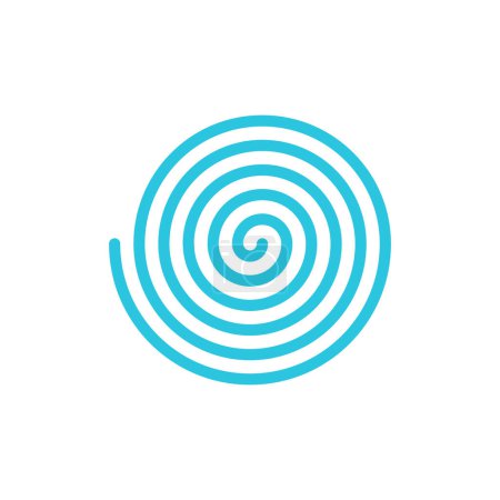 Téléchargez les illustrations : Icône spirale. Isolé sur fond blanc. Ensemble d'icônes bleues. - en licence libre de droit