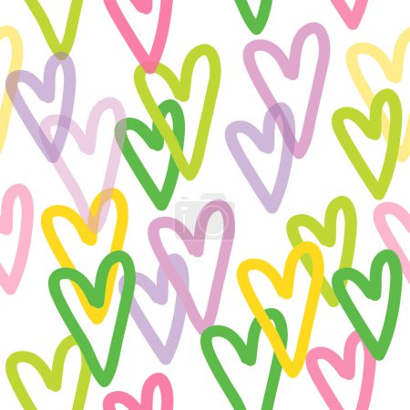 Illustration for Hearts - colorful seamless background textur - Royalty Free Image