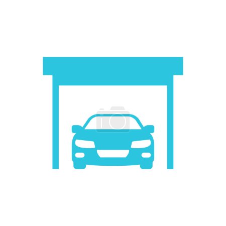 Ilustración de Servicio de reparación de coches icono de vista frontal. Del conjunto de iconos azules. - Imagen libre de derechos