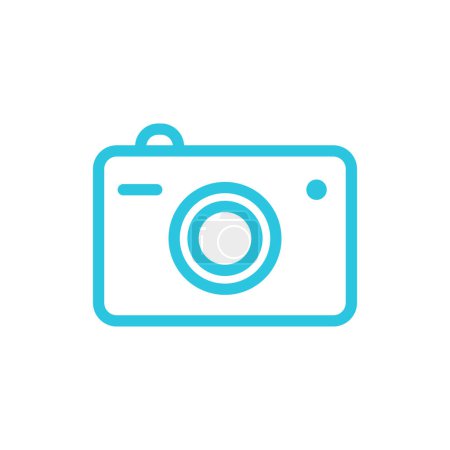 Illustration for Camera icon. Isolated on white background. From blue icon set. - Royalty Free Image