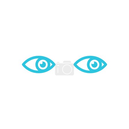 Illustration for The Look, Open Eyes vision icon. Look in the future. Isolated on white background. From blue icon set. - Royalty Free Image