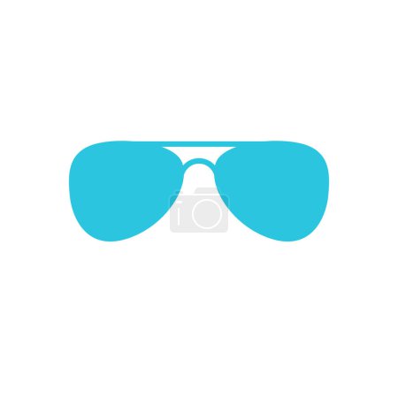 Ilustración de Icono de gafas de sol. Aislado sobre fondo blanco. Del conjunto de iconos azules. - Imagen libre de derechos