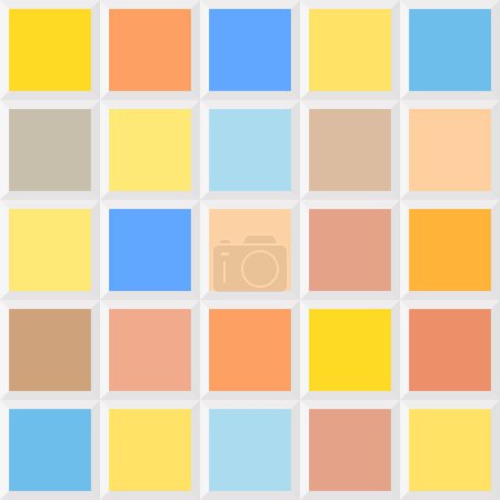 Ilustración de Colores del amanecer, esquema de color de la paleta de azulejos, elemento de diseño - Imagen libre de derechos