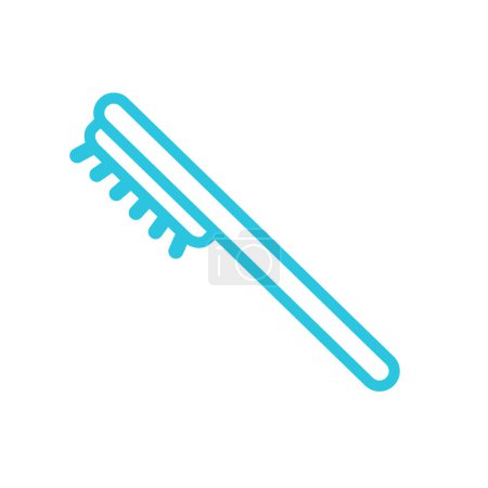 Illustration for Bathing massage brush icon, Isolated on white background, From blue icon set - Royalty Free Image