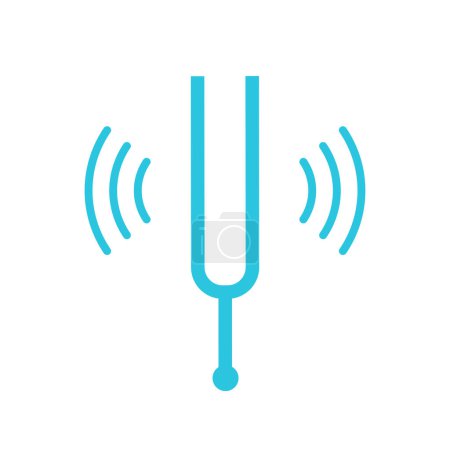 Resonance tuning fork icon. Isolated on white background. From blue icon set.