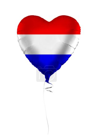 Foto de Países Bajos concepto. Globo con bandera holandesa aislado sobre fondo blanco. Educación, caridad, emigración, viajes y aprendizaje de idiomas - Imagen libre de derechos