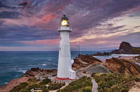 Castle Point Lighthouse, sunrise, Wairarapa, New Zealand