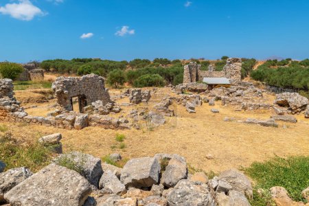 Photo for Landscape of ancient Aptera archaeological site. Crete, Greece - Royalty Free Image