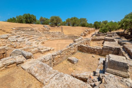 Photo for View to amphitheater at the ancient city of Aptera. Crete, Greece - Royalty Free Image