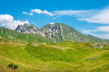 Foto de Paisaje natural con Gruta y montañas Prutas en el Parque Nacional Durmitor. Montenegro - Imagen libre de derechos