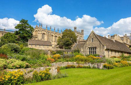 Photo for Panoramic view of Christ Church College and Memorial Garden. Oxford, England, UK - Royalty Free Image