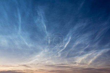 Photo for View of noctilucent clouds in the night sky - Royalty Free Image