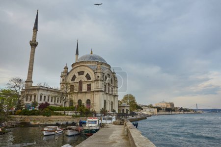 Photo for Istanbul, Turkey - April 24, 2017: The Dolmabah e Mosque. The mosque was completed in 1855 - Royalty Free Image