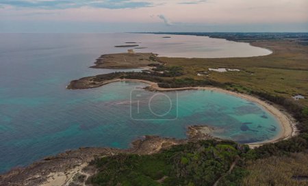 Photo for Aerial view torre guaceto natural reserve, apulia - Royalty Free Image