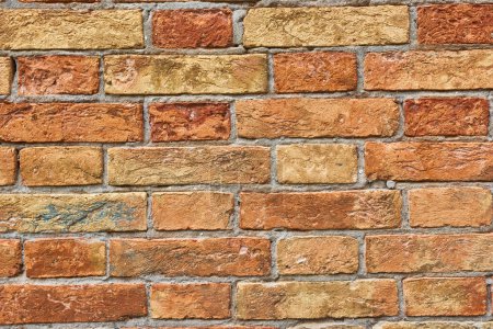 Photo for Brick red wall. background of a old brick house. - Royalty Free Image