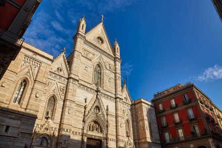 Photo for Naples, Italy - October 25, 2019 : The Naples Cathedral or Cathedral of the Assumption of Mary is a Roman Catholic cathedral, the main church of Naples, and the seat of the Archbishop of Naples. - Royalty Free Image