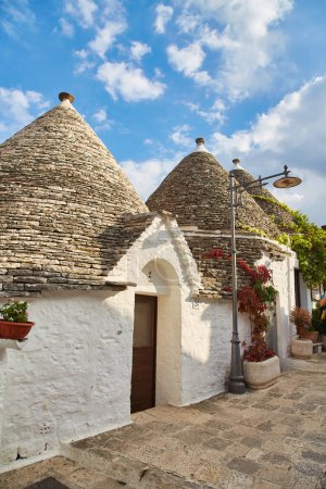 Photo for Generic view of Alberobello with trulli roofs and terraces, Apulia region, Southern Italy - Royalty Free Image